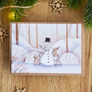Lapins des neiges - A6 Print | Carte postale + enveloppe C6