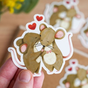 Mouse Kiss - Vinyl Sticker | waterproof