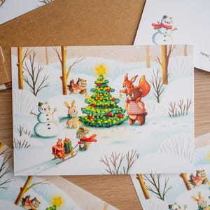 Winter Tiere - A6 Print | Postkarte