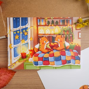 Cozy Foxes - A6 Print | Postcard