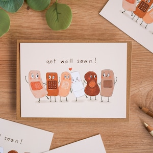 Gute Besserung - A6 Print | Postkarte + Umschlag