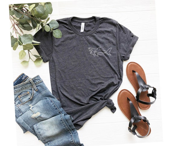 Shark Pocket Shirt Cute Shark Shirt 