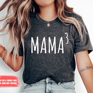 Mom Shirt Mom Gift Mama Pregnancy Announcement Shirt New Mom Gift Mama of three shirt Mama of 3 Mother's Day Gift Christmas gift OK