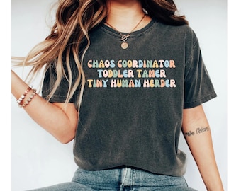 Funny Mom Shirt Teacher T-shirt Daycare Babysitter Childcare Gift Shirt mom Nanny Shirt, Kindergarten Teacher, Mothers day