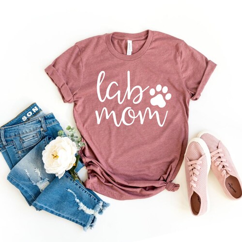 Lab Mom Labrador Retriever Custom Dog Mom Shirt Black Etsy