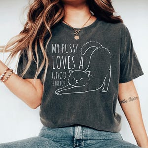 Funny Cat Shirt, Inappropriate T-Shirt for Women, Funny Gag Gift, Unhinged Humor Tee, Cat Owner Shirt, Cat Shirt for Mom, Funny Tee