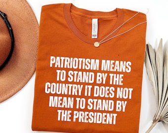 Patriotism Means To Stand By The Country Shirt, Patriotic Roosevelt Quote T-shirt, Resist Tshirt, Pride Tee, Political Activist, Anti Ice