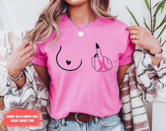 Middle Finger Breast Cancer Shirt, Breast Cancer Shirt, Cancer Support Shirt, Cancer Survivor Shirt, Motivational Shirt Cancer Awareness
