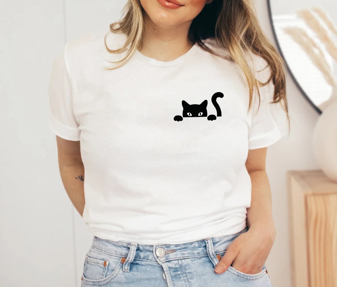 Black Cat Shirt, Black Cat Gifts, Cat Mom, Cat Shirt, Cute Kitty, Cat