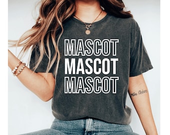 custom school mascot shirt, spirit shirts, custom school shirt, team shirts, custom team shirt, mascot shirt, school name shirt custom sport