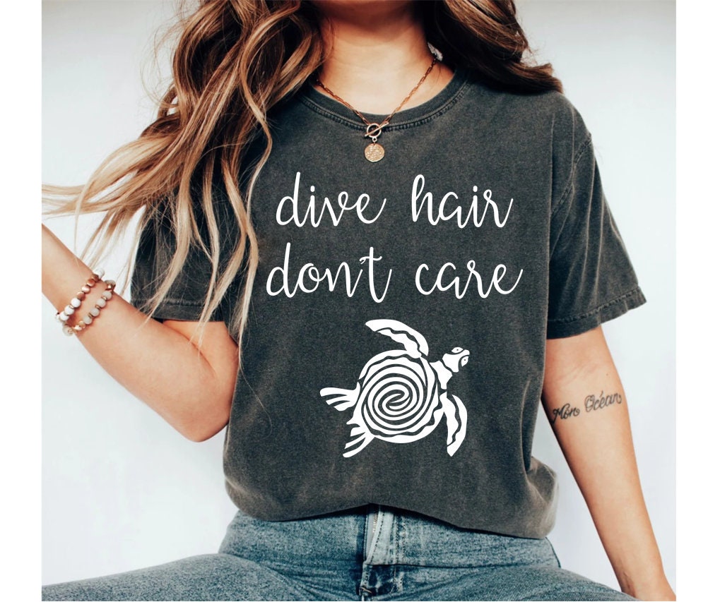 Dive Shirt Scuba Diving Diver Women Gift Gifts For Scuba Divers Sea Turtle Tee Beach Summer