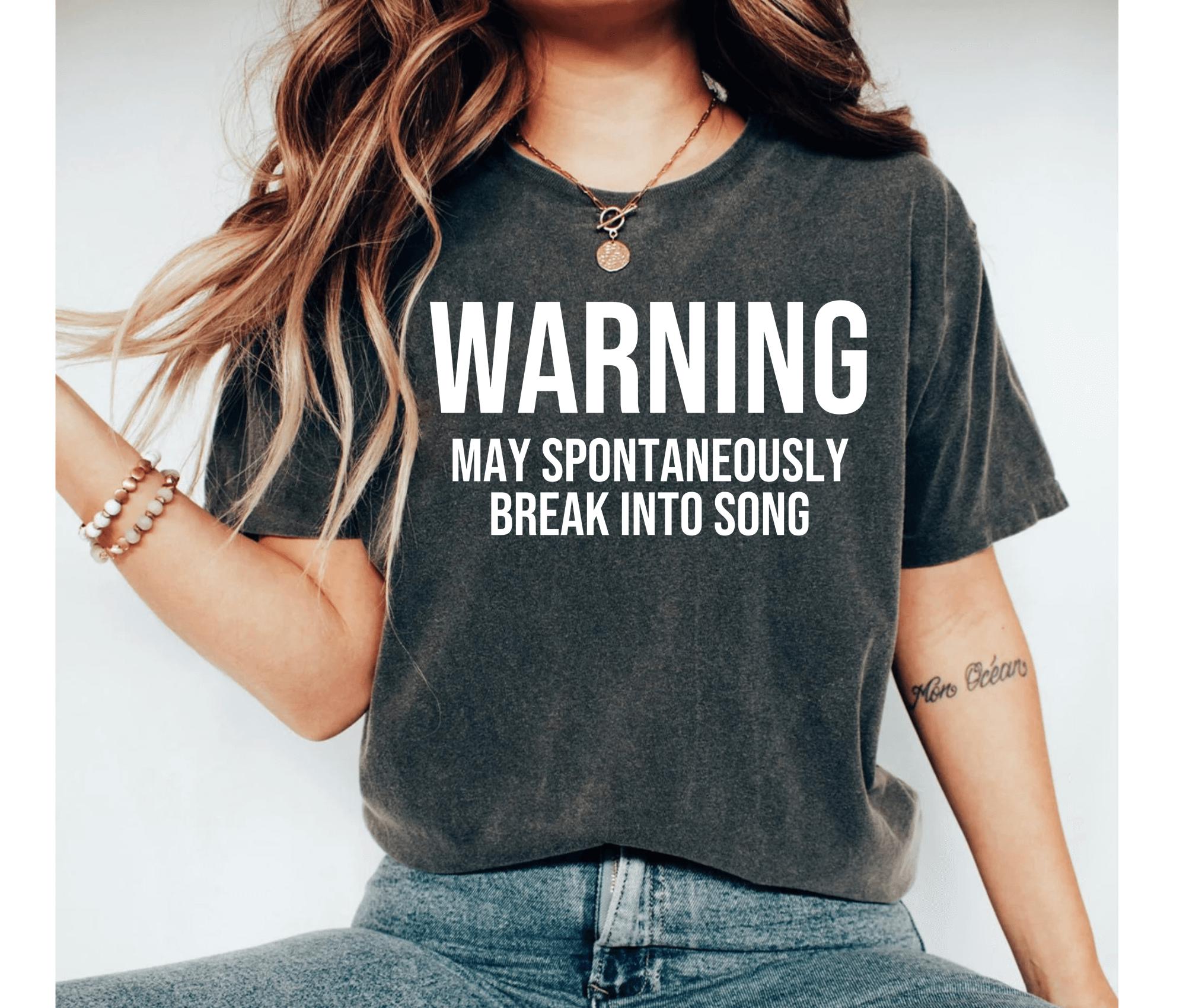 Singer Shirt Singing shirt Music Shirt Karaoke Shirt Karaoke Night Shirt Music Lover Gift Theatre Shirt Break Into Song Singer Gift OK