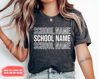 Retro Custom School Name Shirt, Favorite Team Shirt, School Team Shirt, School Team Shirt, Custom High School Shirt, Custom Team T-shirt