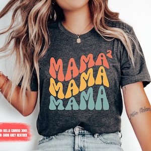 Mom Shirt Mothers Day Shirt Mom of Two Mom of 2 Shirt Mother's Day Gift Pregnancy Announcement T-Shirt Mama 2 Family Matching Shirts