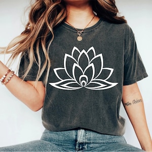 Lotus Flower Shirt, Lotus Tee, Yoga T-Shirt, Mandala Tee, Spiritual Gift, Meditation Shirt, Lotus Flower Gift, Yoga Tee