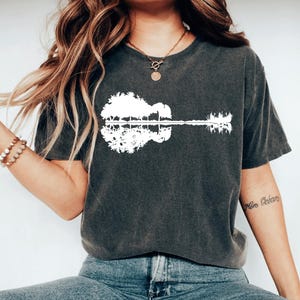 Nature Guitar T-shirt, Country Music Shirt, Band Shirt, Nature Shirt, Musician Gift, Guitar Apparel, Music Teacher Shirt, Rock Band Shirt