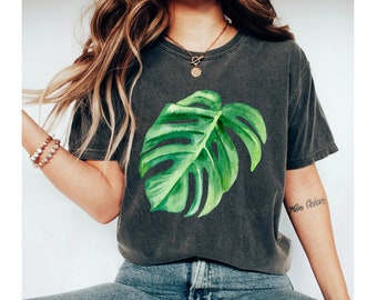 Monstera Leaf Shirt Monstera Shirt Monstera Leaf Tee Plant Shirt Gift for gardeners gardeners Shirt Christmas Gift Trend OK