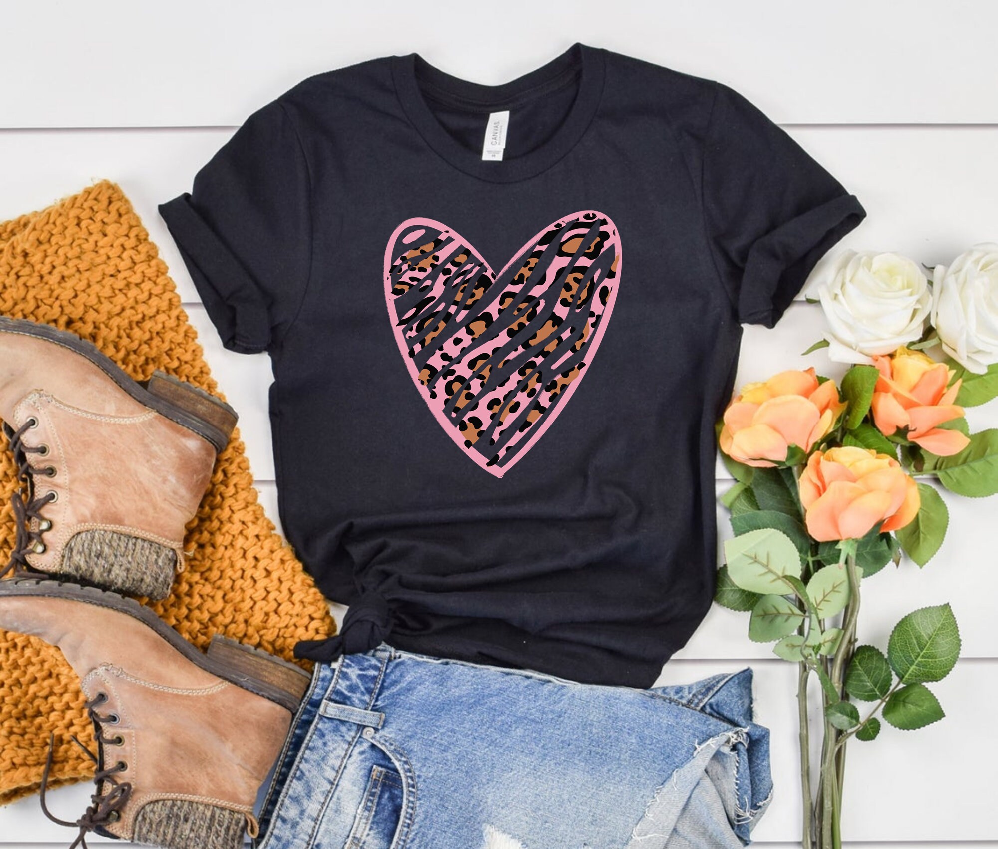 Leopard Print Shirt Animal Cheetah Print Tee Cute Fall Shirts Etsy