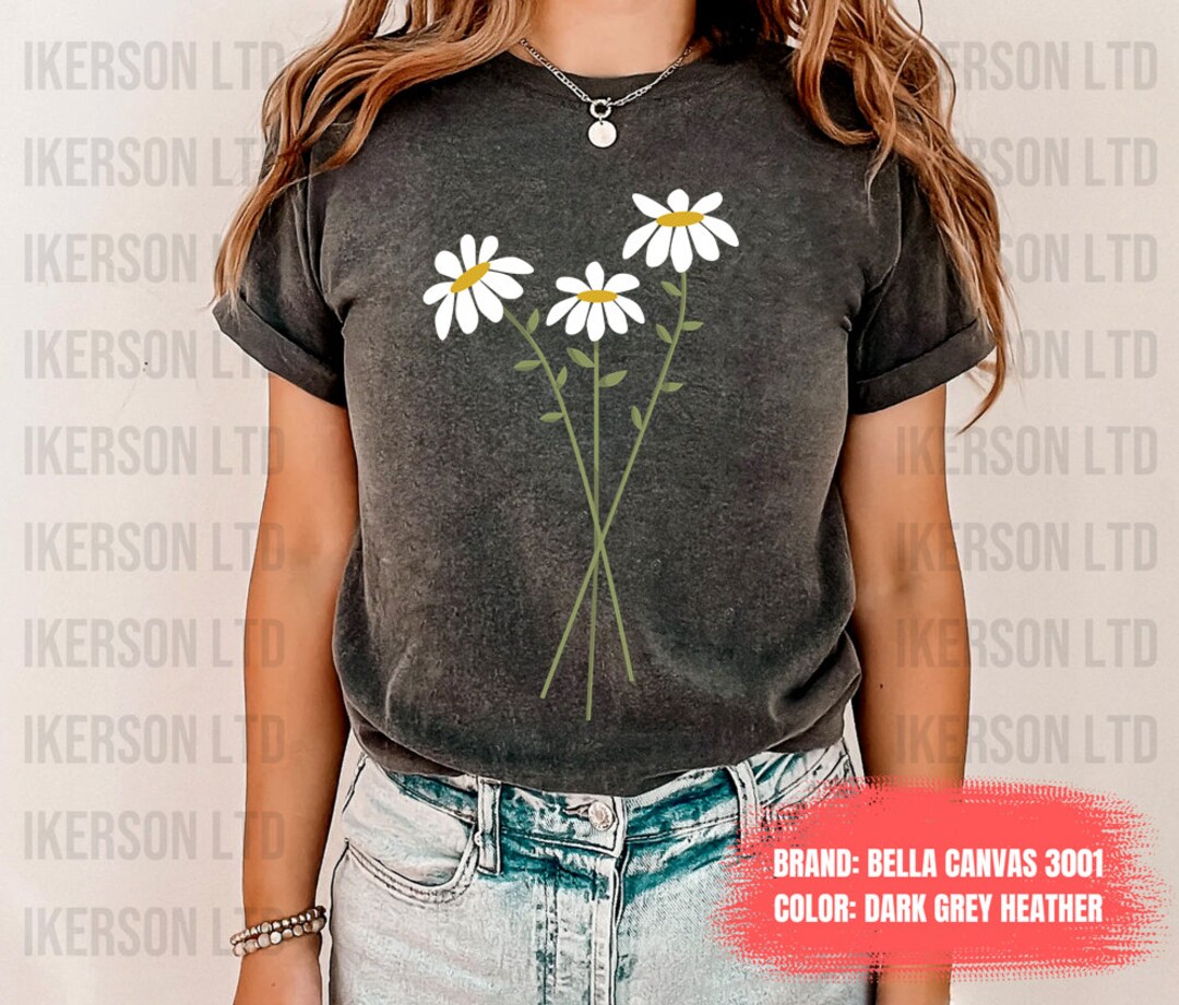 Simple Daisy Graphic Tee Simple Floral Graphic Tee Floral Etsy