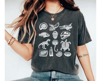 Fossil Shirt, Dinosaur TShirt Women and Men, Paleontology Shirt, Paleontology Gift, Paleontologist Shirt Fossil Tshirt Paleontologist Tshirt