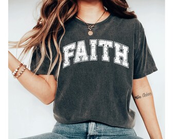 Faith Shirt, Christian Faith Tee, Religious T Shirt, Jesus Shirt, Inspirational Christian Gift, Minimalis Faith T-Shirt