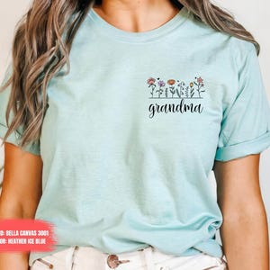 Grandma Shirt, Personalize Floral Grandma Shirt, Mothers Day Gift For Grandma, New Nana Shirt, Granny Shirt, Gigi Mimi Shirt, Nana Shirt