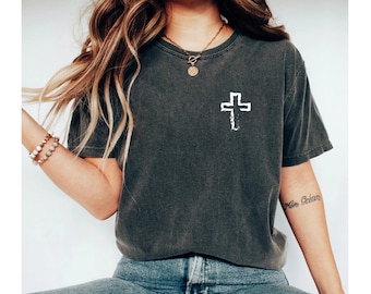 Cross Shirt, Jesus Shirt, Christian T-Shirt, Religious Gifts, Bible Verse Shirt, Motivational Christian Shirt, Jesus Tee