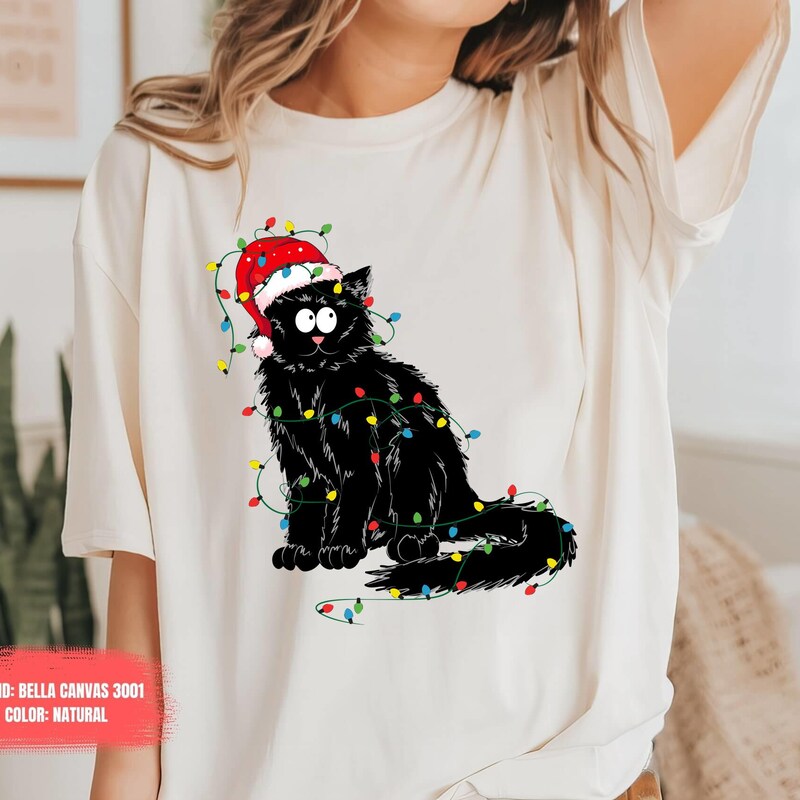 Kitty Christmas Adult Shirt