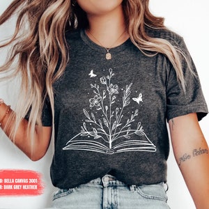 Wildflowers Book Shirt Book Lovers T-shirt Gift for Book Lover Gift For Bookish Book Sellers Gift Gift For Teachers Readers' T-shirt