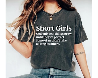 Camisetas para chicas bajitas, camisetas divertidas para chicas bajitas, camisetas divertidas, camisetas con gráficos para mujeres, camisetas para mujeres, camisetas sarcásticas para mujeres