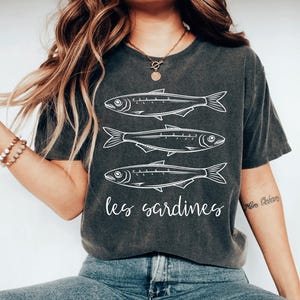 Sardine Shirt Tinned Fish French Shirt Tomato Shirt, Summer Shirt, Food Shirt, Granddaughter Ocean Shirt, Funny Shirt, Fisher Shirt