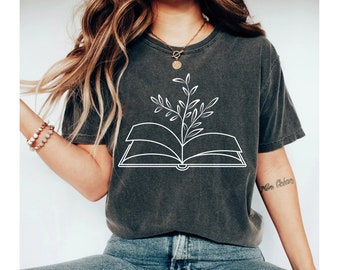 Wildflower Book Shirt, book shirt, book lover shirt, reading shirt, book tshirt, reading teacher shirt, book shirts, bookish shirt book club