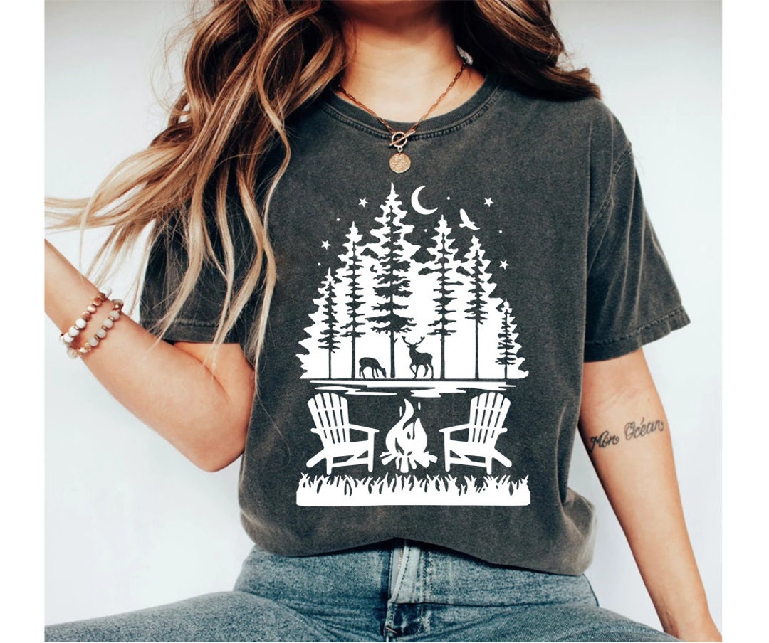 Campfire Shirt Camp Lover Gift Forest Shirt Camping T Shirt Camp Outfit