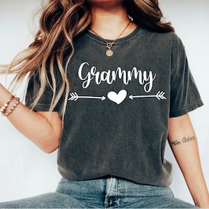 Grammy Shirt for Grandma Gift for Mother&#39;s Day, grammy Heart T Shirt, Grammy Birthday Gift Idea, Grammy Tshirt for Women