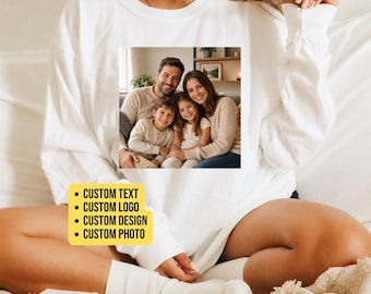 Custom Long Sleeve Shirt, Personalized Photo Shirt, Custom Picture Shirt, Custom Text Shirt, Personalized Family Gift