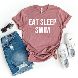 Swim Shirt Swimmer Gift Swimming Unisex Jersey Short Sleeve Tee Funny Gifts For Swimmer Swim Team Coach OK