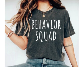 behavior squad shirt, aba shirts, aba therapy shirt, rbt shirts, bcba shirt, bcba gifts, applied behavior analysis, aba therapist shirt