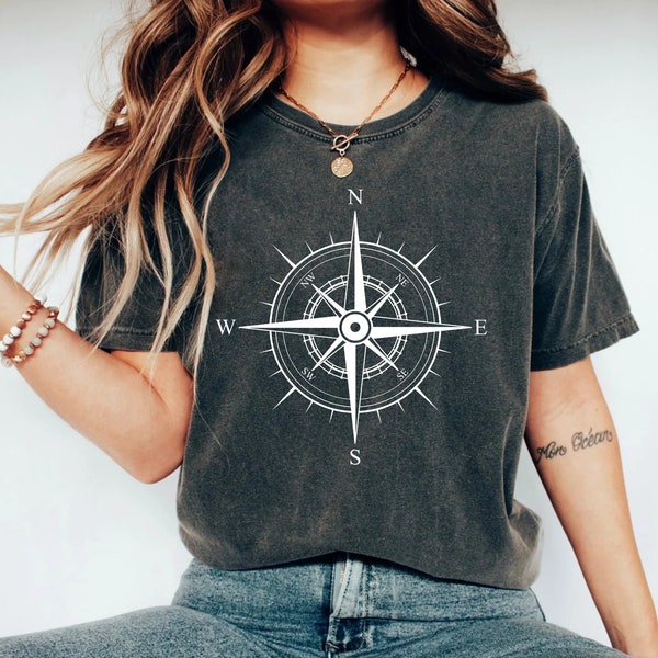 Compass Shirt, Camping Shirt, Compass Gift, Adventure Shirt, Hiking Shirt, Wanderlust Shirt, Nature Shirt, Camping Gift, Camp shirt women