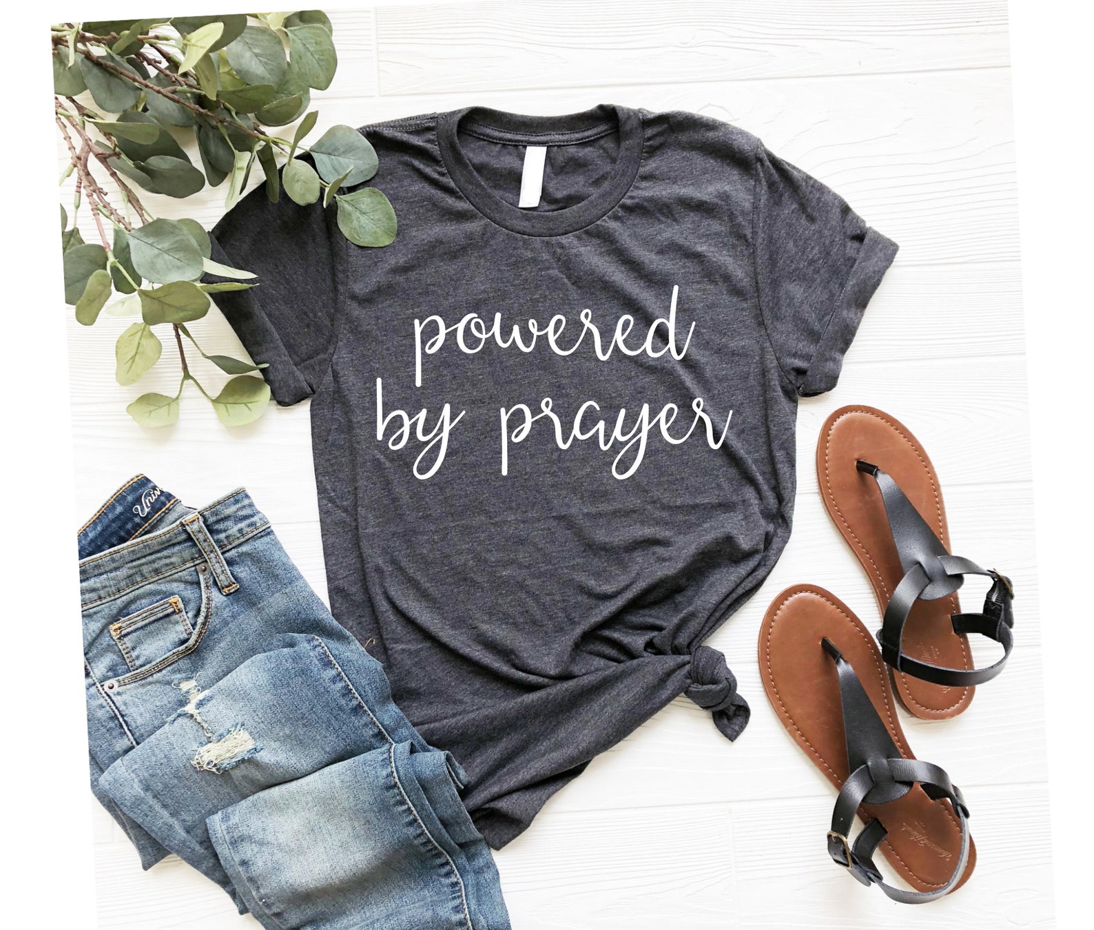 Powered by Prayer Shirt Womens Tshirt Christian T Shirts Etsy