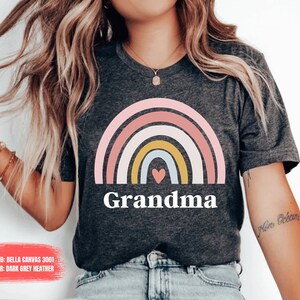 Grandma Shirt, Nana Shirt, Rainbow Tee, Gift for Grandma, Mother&#39;s Day Shirts, Cute Nana Tee, Plus Size Option, Granny, Grammy