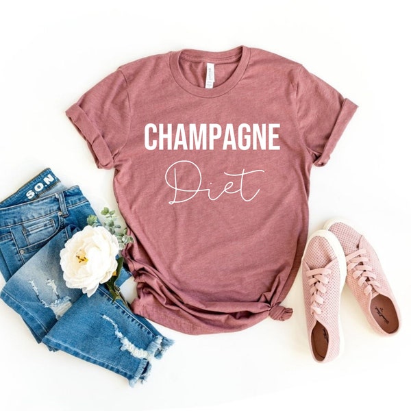 Funny Shirts For Women Funnyt shirt Champagne Diet T-shirt. Champagne shirt. Champagne - diet - tshirt.