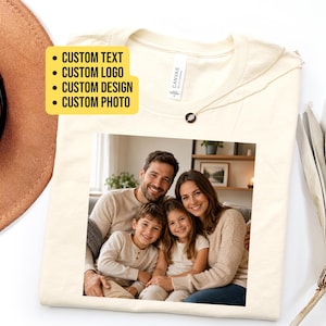 Custom Photo Shirt, Personalized Family Photo T Shirt, Custom Picture Tee, Personalized Gift For Mom Dad, Family Gift
