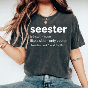 Sister Shirt, Funny Sister T-Shirt, Best Sister Gift, Gift for Sister, Funny Saying shirt BFF Shirt Auntie Shirt Big and Little Sister Shirt