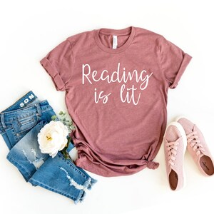 Teacher Shirt Book TShirt Book Shirts Gift For Book Lover Reading Is Lit Book Lover Shirt Book Lover Gift Reading Shirt Book Shirt image 1