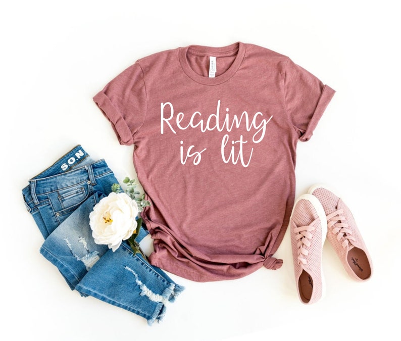 Teacher Shirt Book TShirt Book Shirts Gift For Book Lover Reading Is Lit Book Lover Shirt Book Lover Gift Reading Shirt Book Shirt image 1