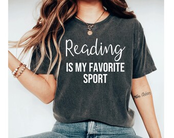 Reading Is My Favorite Sport Shirt, reading shirt, funny book lover shirt for women, librarian shirt, reading teacher shirt, book tshirts