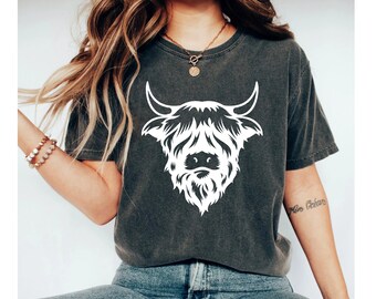 Highland Cow Shirt, Western Shirt, Country Shirt, Cow T-shirt, Farm Shirt, Country Music, Cowgirl Shirt, Southern Shirt Rodeo Shirt Boho Tee