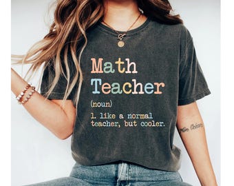 math teacher like a normal teacher but cooler shirt, math teacher shirt, math teacher gift, math shirt, funny math teacher shirt, math tee