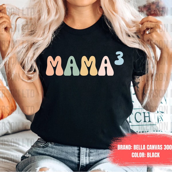 Mom Shirt Mom Gift Mama Pregnancy Announcement Shirt New Mom Gift Mama of three shirt Mama of 3 Mother's Day Gift Christmas gift