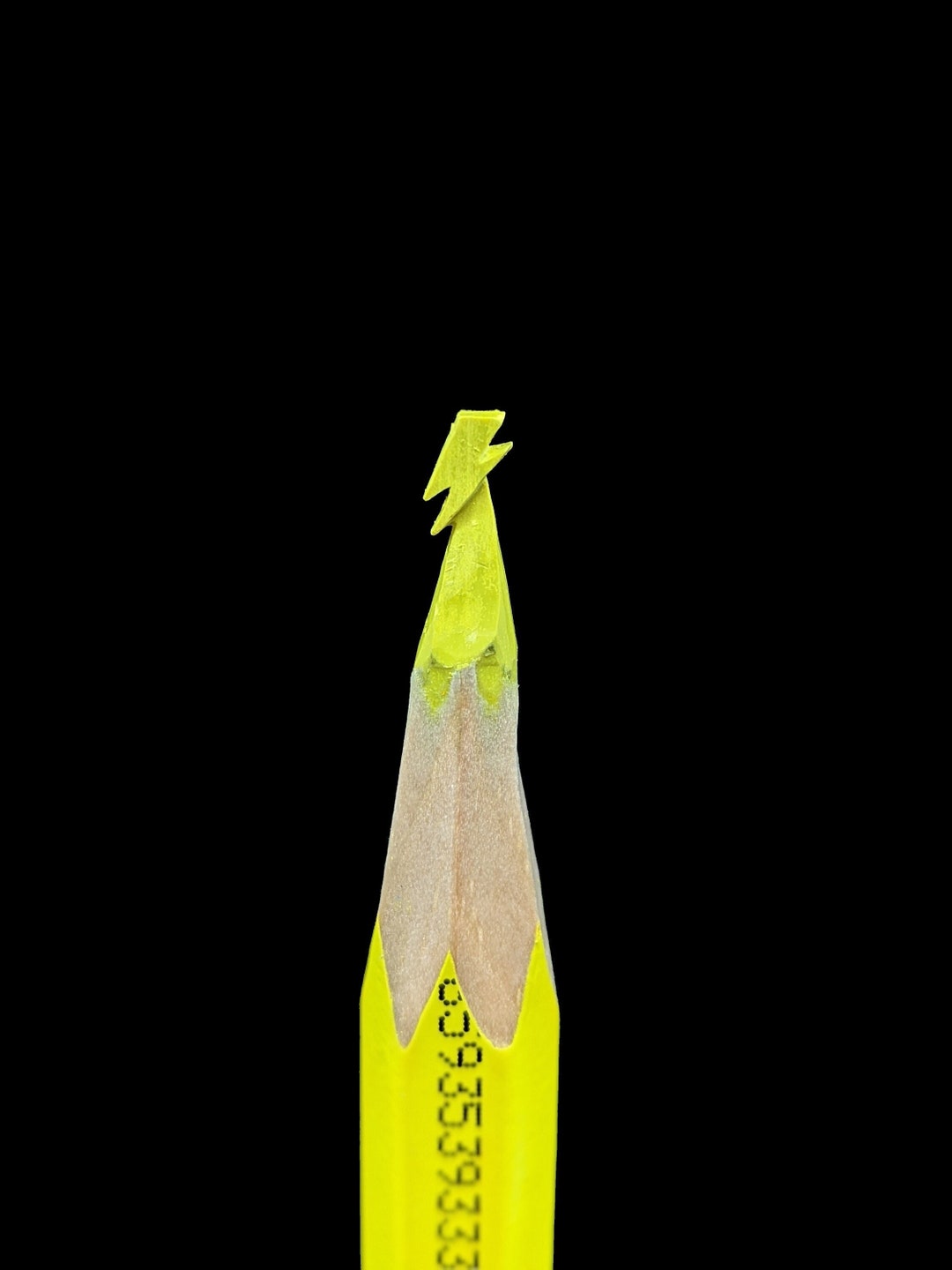 Lightning Bolt Pencil Lead Carving / Pencil Carving / Pencil Sculpture